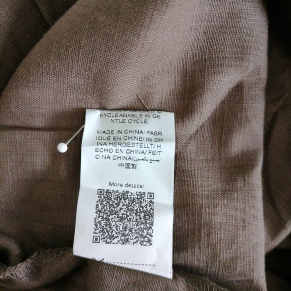 Shein Womens Brown High Rise Tie Front Elastic Waist Jogger Pants Size L - Picture 7 of 7